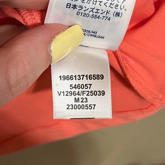 Lands End Women's Polo Shirt Coral Orange Short Sleeve Active Size XL 18 Stretch - Picture 3 of 7